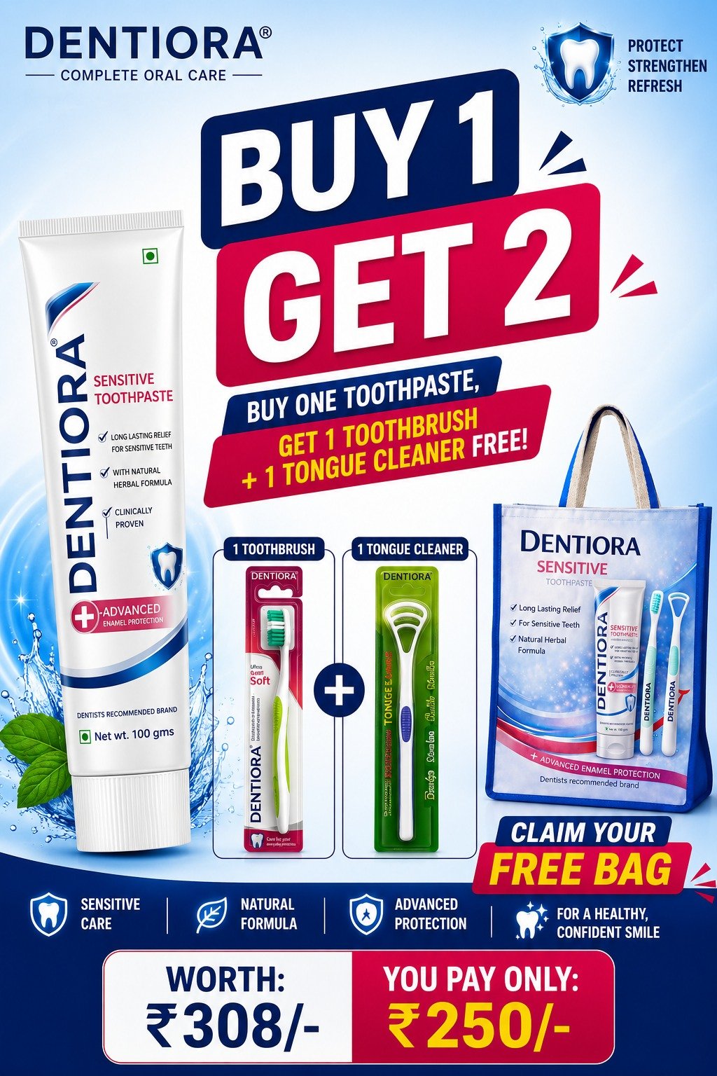 Buy 1 Dentiora Sensitive, get 2 free